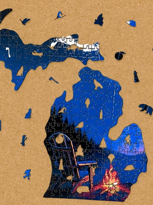 Michigan Shaped Jigsaw Puzzle 258 pcs for wholesale by Michigan Proud Gifts
