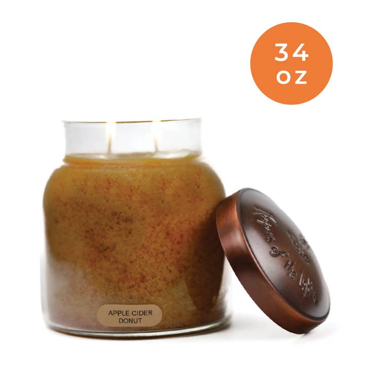 A Cheerful Giver - Wholesale Jar/Filled Candle - KOTL Papa Candle (34oz.) – Apple Cider Donut1