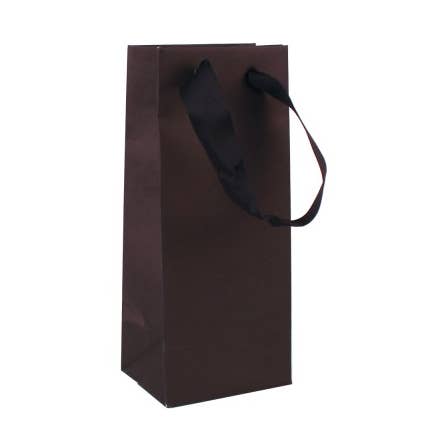 Sac en papier Kraft Noir 10+8x24 pour la vente par M2PACK