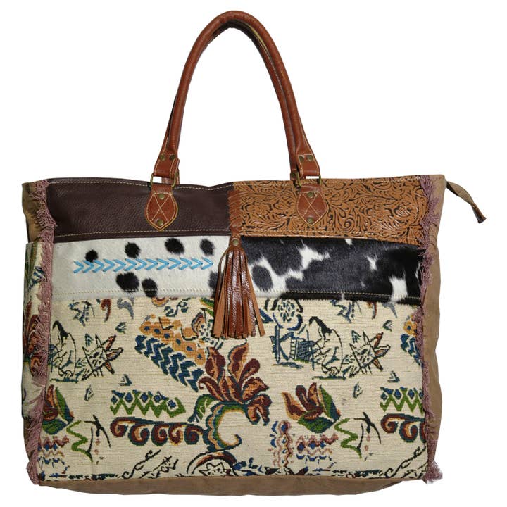 Hopofly Bags – Großhandel Weekender-Tasche – Damen – Piko Weekender-Tasche für Damen aus Canvas und Leder