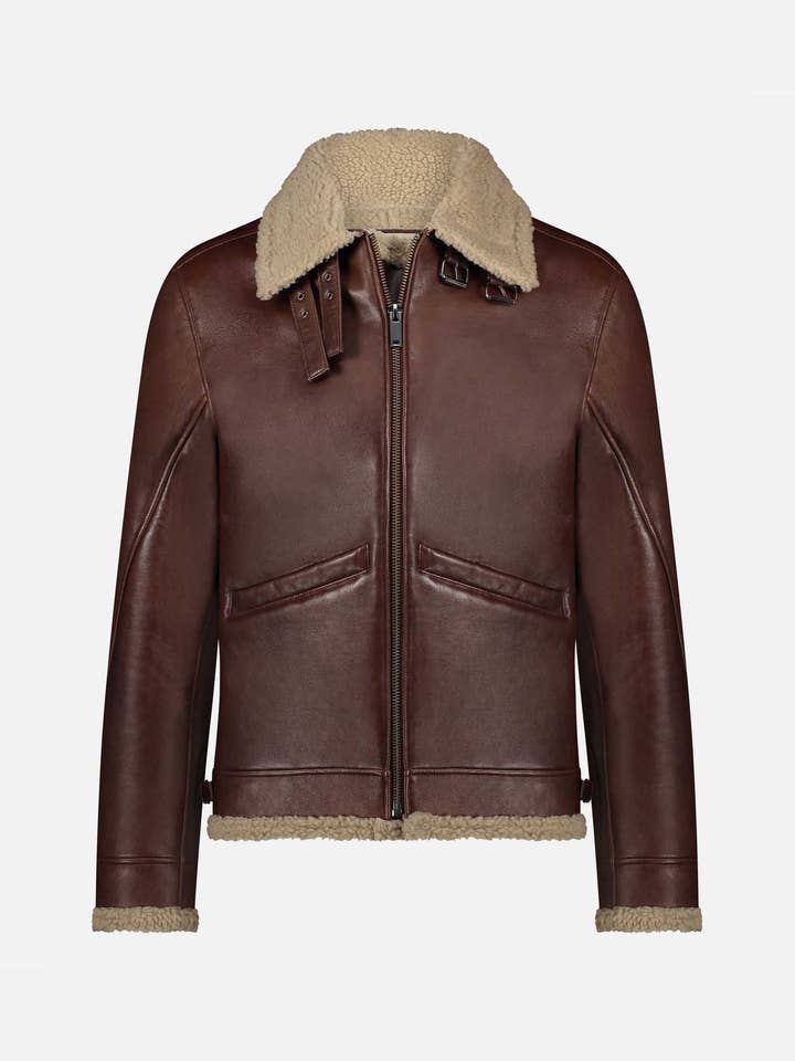 Detroit | Leren Aviator Jas - VERZENDING BINNEN 3 WEKEN voor wholesale door Amsterdam Heritage Belts, Bags, Apparel & Jackets EU