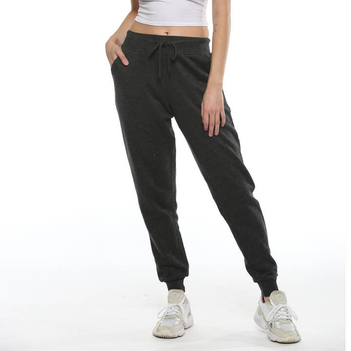Every Day Fleece Jogger Sweatpants Charcoal for wholesale by Urban Look