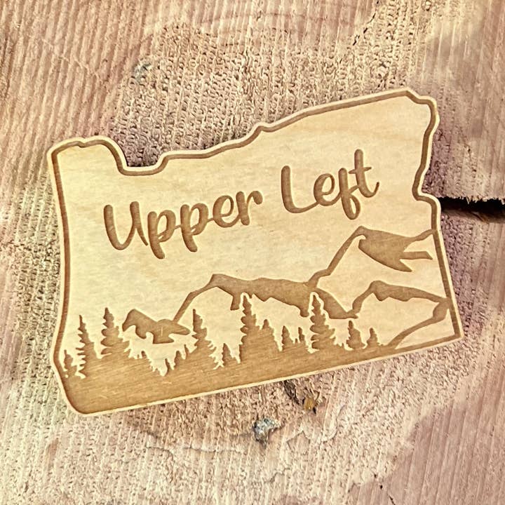 Oregon Upper Left Magnet for wholesale by Chamness' Crafty Corner