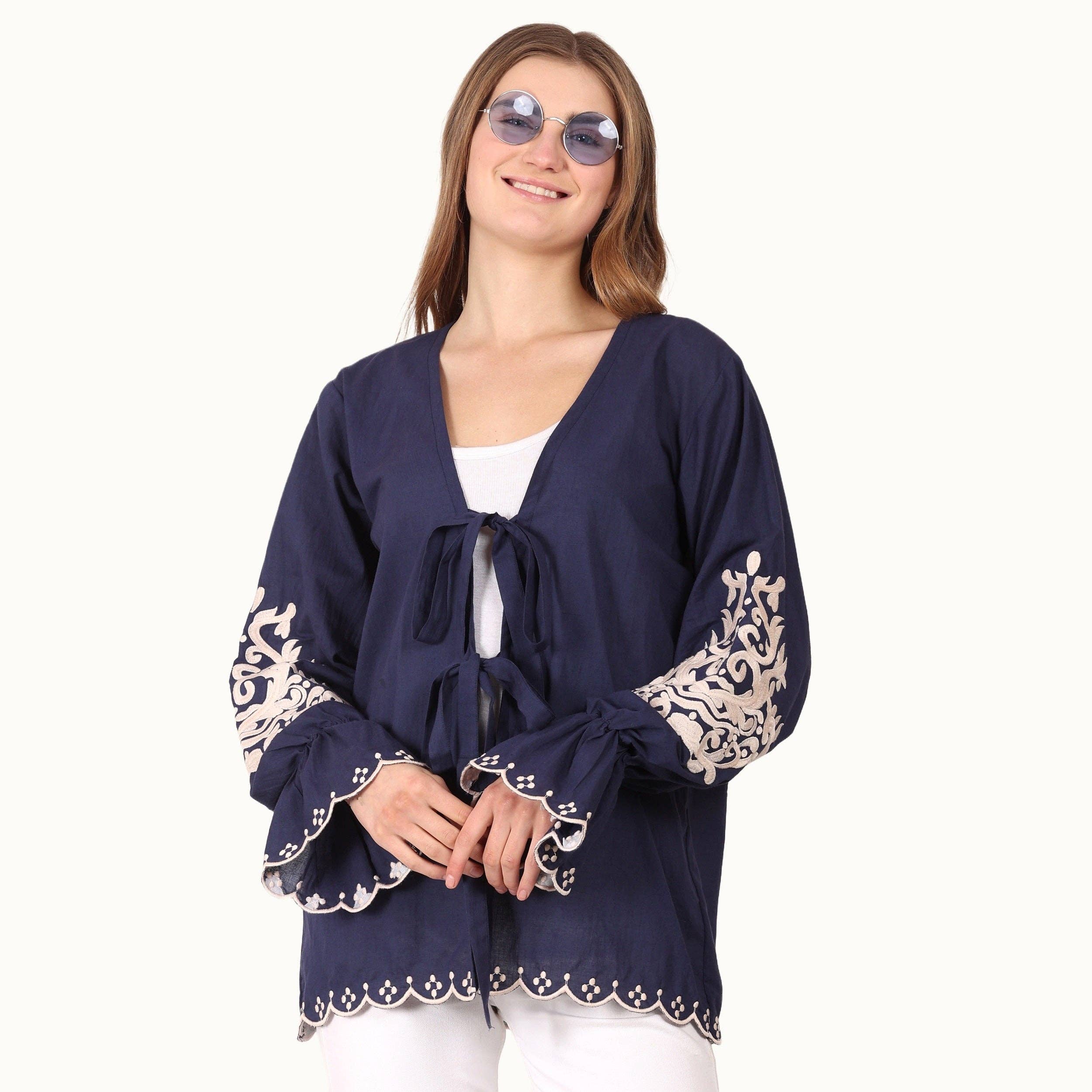 JEP Holland - Wholesale Blouse - Women's - Camilla Navy Top PRE ORDER SS261