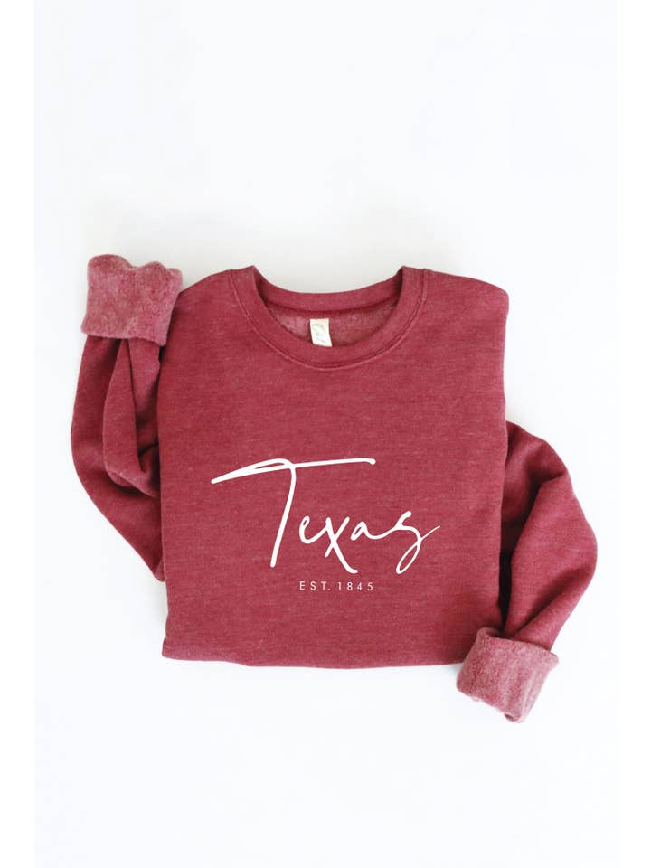 OAT COLLECTIVE - Wholesale Graphic Sweatshirt - Women's - TEXAS EST. 1845 Graphic Sweatshirt5