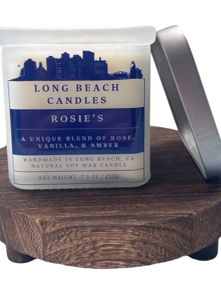 Vela de 7,5 oz de Rosie para venta al por mayor de Long Beach Candles