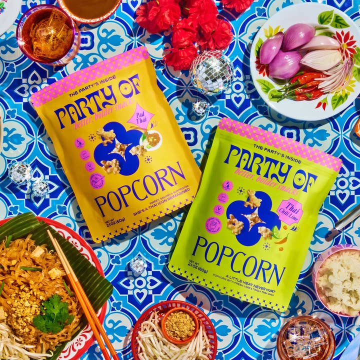 Party Of - Wholesale Popcorn - Sampler pack: 25 Pad Thai, 25 Chili Lime