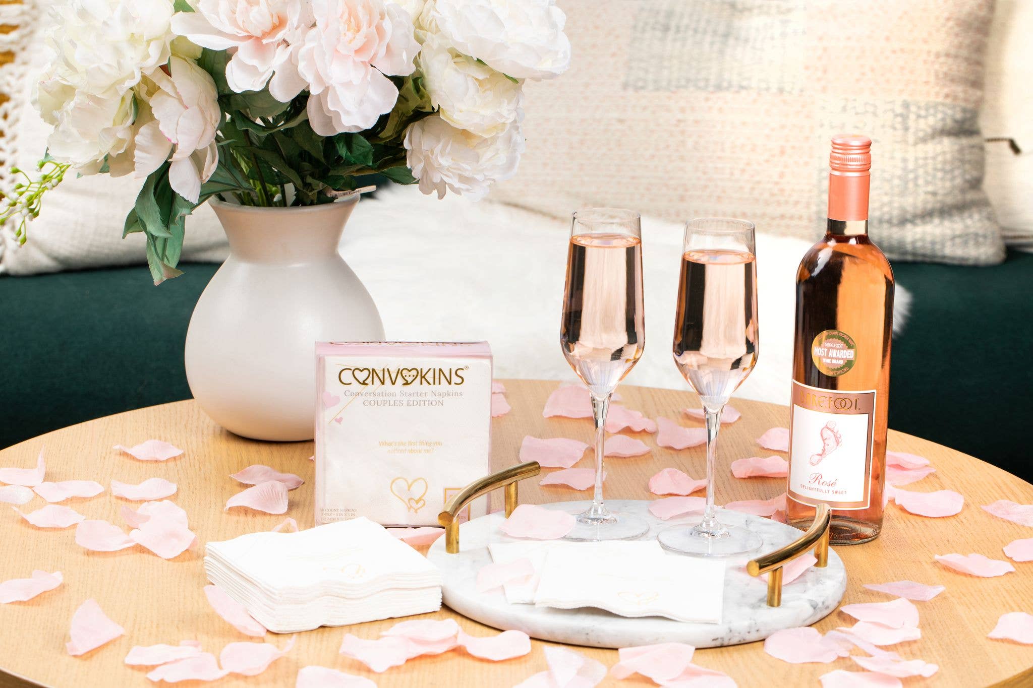 CÔTIER BRAND - Wholesale Disposable Napkin - CONVOKINS® Couples Conversation Starter Cocktail Napkins1