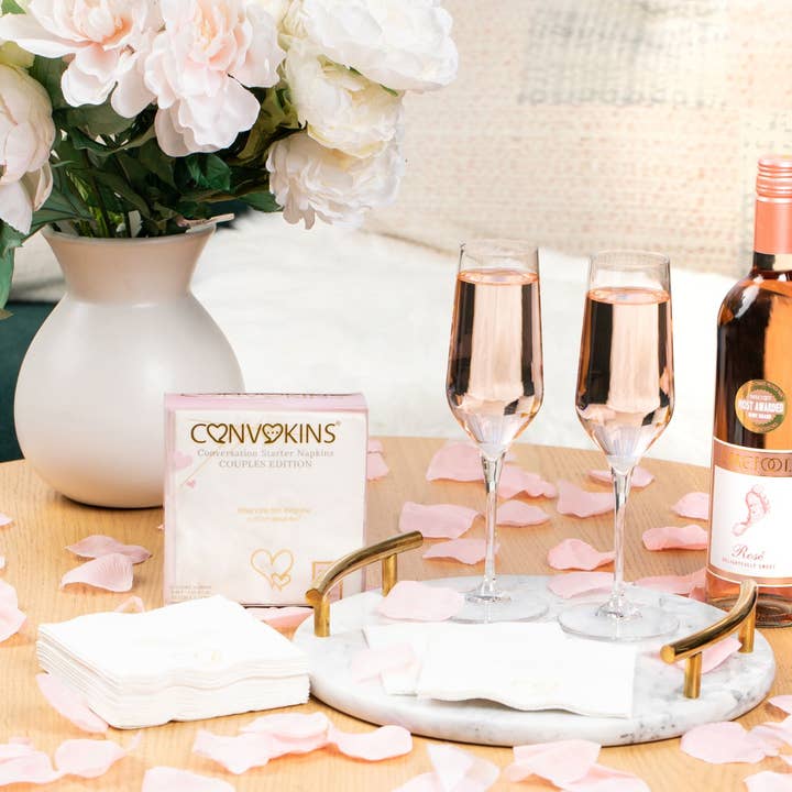 CÔTIER BRAND - Wholesale Disposable Napkin - CONVOKINS® Couples Conversation Starter Cocktail Napkins1