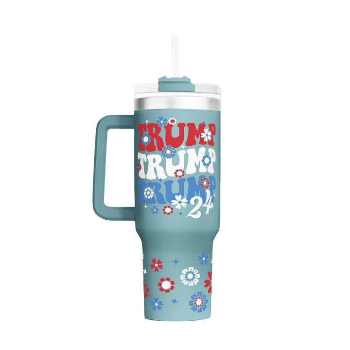 I Love My Freedom - Wholesale Insulated Mug/Tumbler - Trump - Flower Power - 40oz Tumbler - 2615