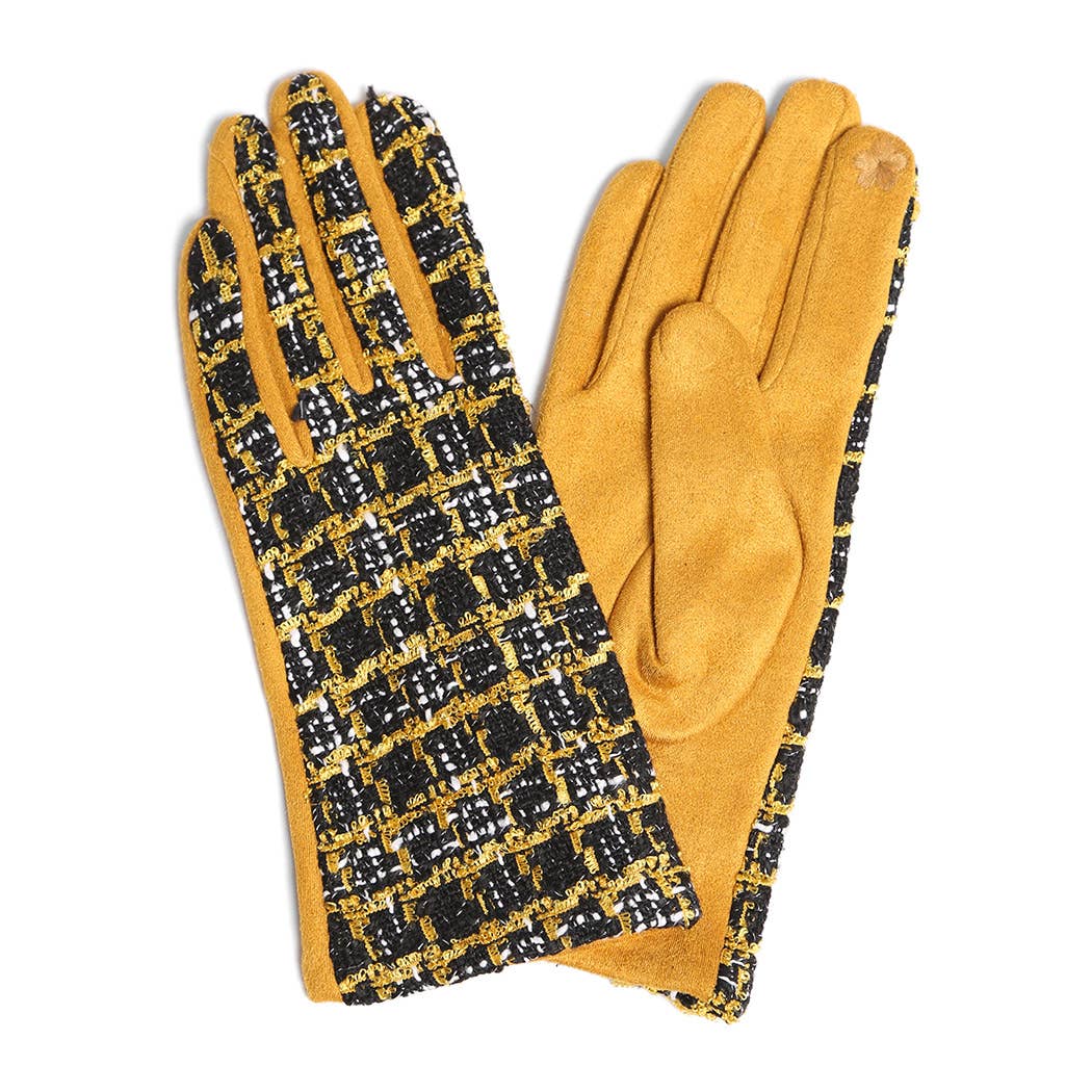 12 VERSCHILLENDE KLEUREN Touch-handschoenen met tweedpatroon voor dames voor groothandel op Faire5