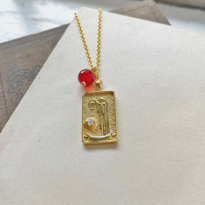 Rage Gems & Jewelry - Vendita all'ingrosso Collana con ciondolo/pendaglio - Collana con carta dei tarocchi dell'eremita