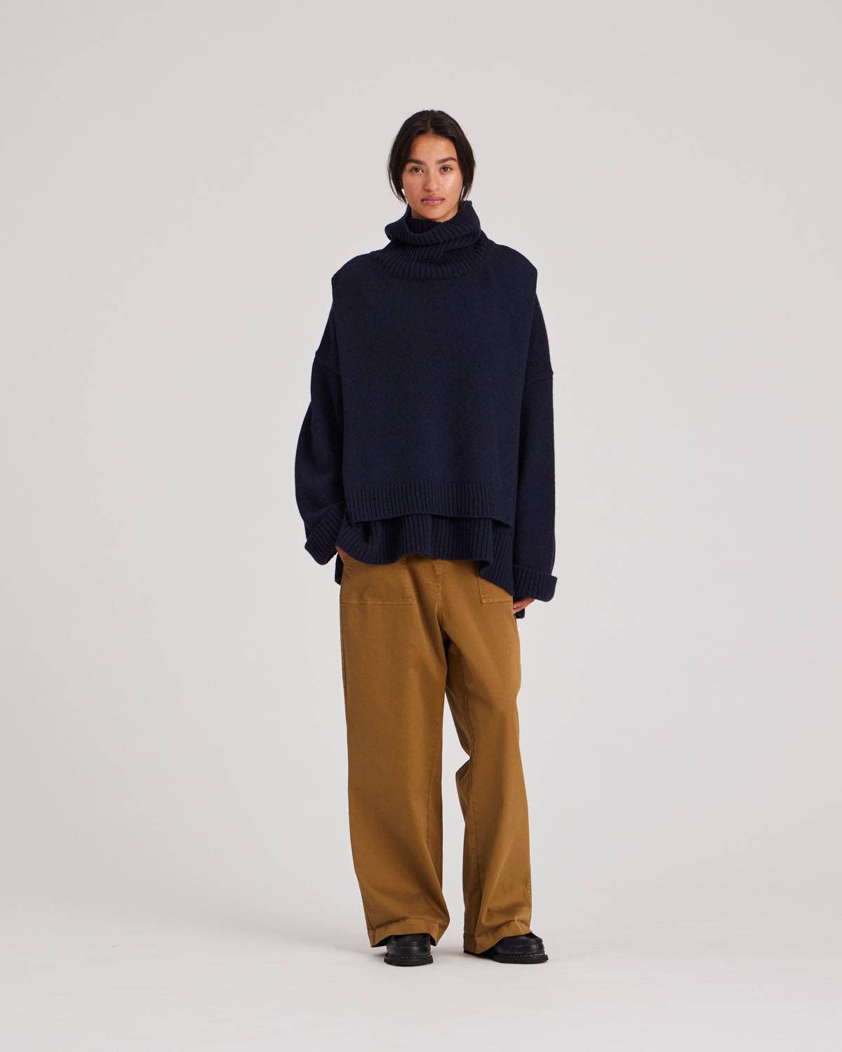 gai-lisva - Vente Pull en maille – femme - Collier Michelle - Bleu Nuit0