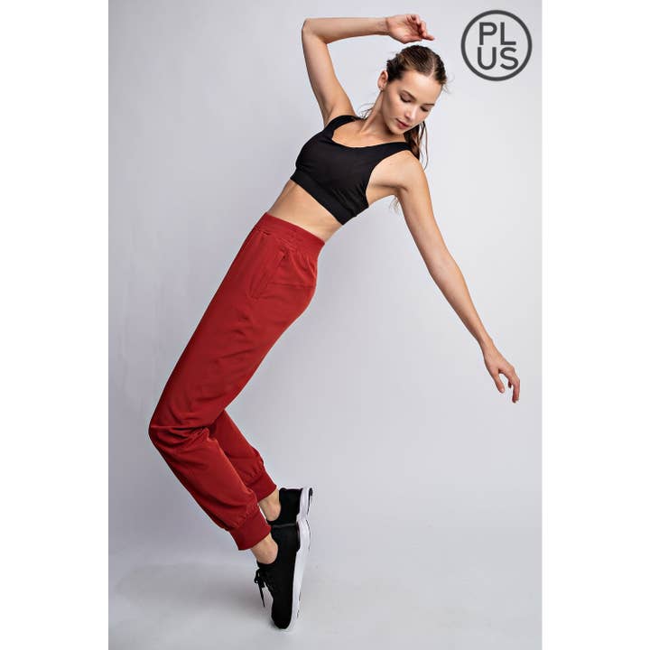 Rae Mode - Wholesale Athletic Sweatpants/Joggers - Women's - PLUS SIZE OXFORD ST WOVEN DANCE STUDIO MID RISE JOGGER PANTS