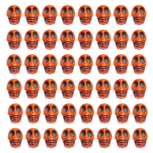 Mandala Crafts - Vendita all'ingrosso Perline - Mandala Crafts - Perline a forma di teschio intagliate in howlite per la creazione di gioielli, teschi piccoli per artigianato, perline a forma di teschio sfuse, per bracciali, distanziatori11