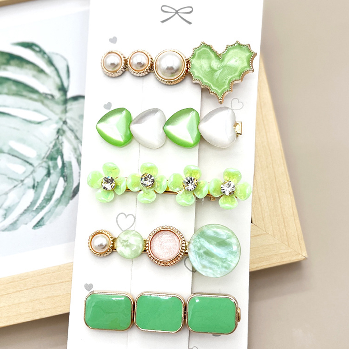 ACCITY - Wholesale Hair Clip - Women's - Rhinestone Pearl Hair Clip Set-Elegant Side Pin _CWASC0349611