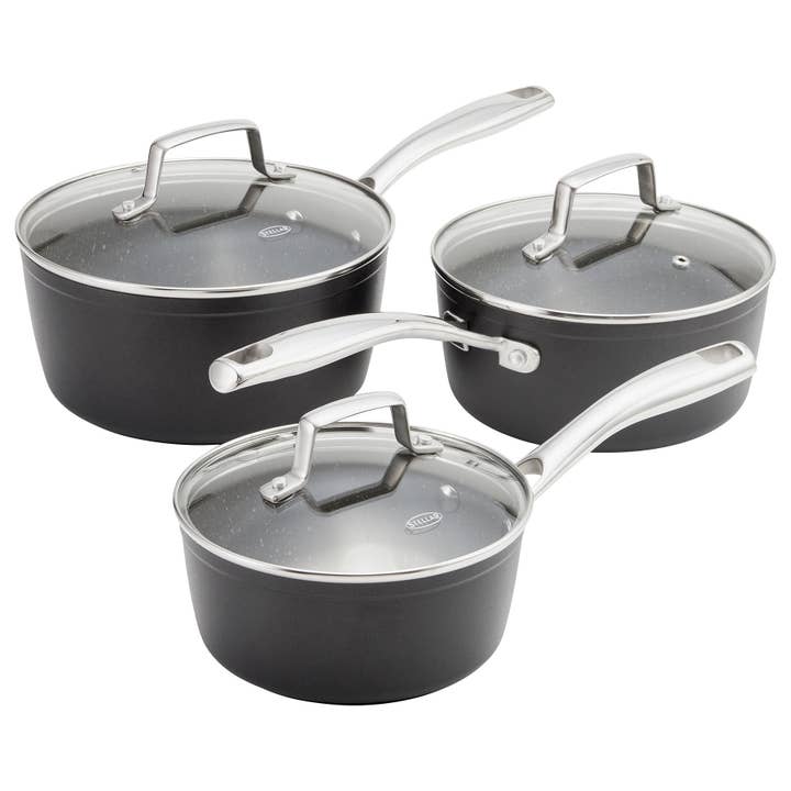Stellar Rocktanium, 3 Piece Saucepan Set, Non-Stick for wholesale by Stellar