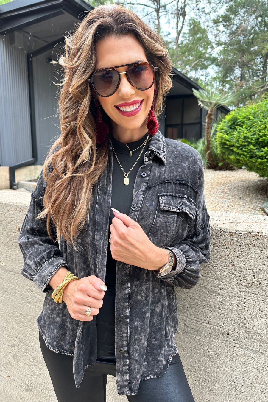 Jess Lea - Wholesale Button Down Shirt - Women's - Dean Button Up Top3