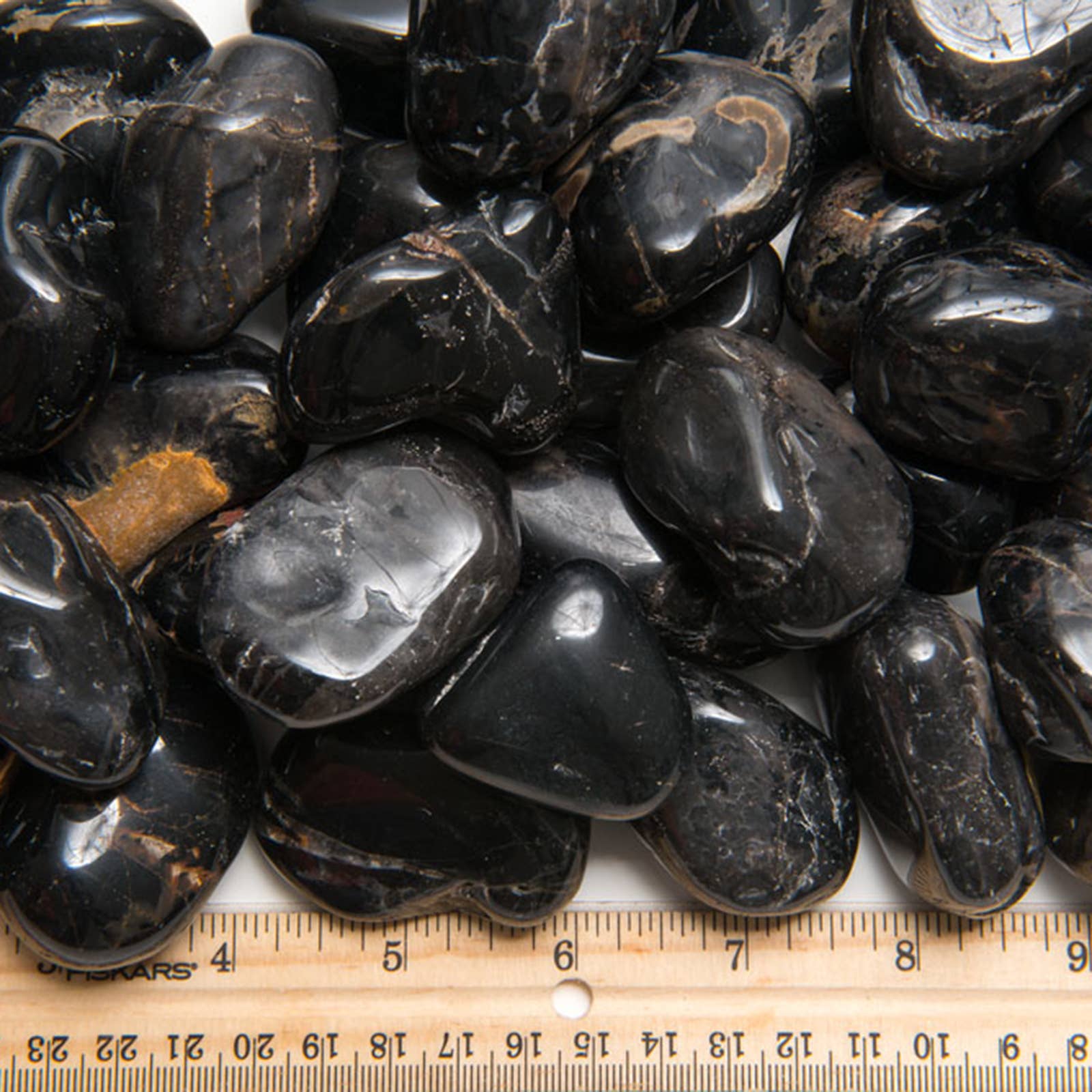 Fantasia Mining - Wholesale Spiritual Stone/Crystal - Tumbled Black Onyx - XL - A Grade - Brazil (1 lb)2