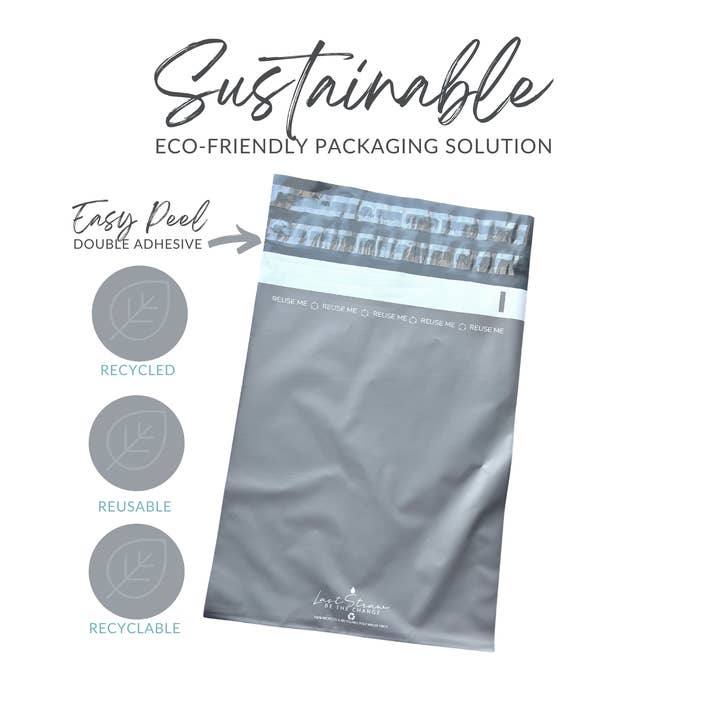 Last Straw - Wholesale Envelopes - 10X 13 Eco-friendly Recycled Poly Mailers-Small Choices Gray3