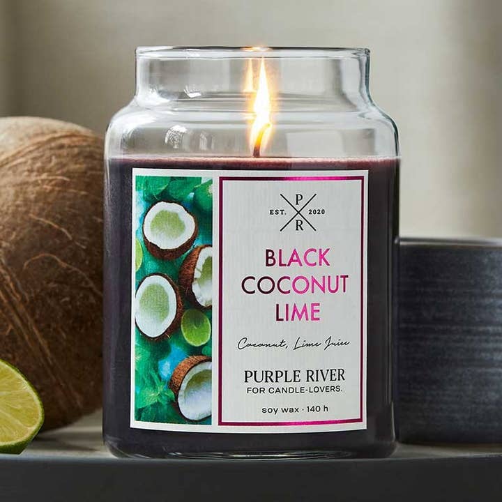 Duftlys Black Coconut Lime - 623g for engroshandel hos Purple River