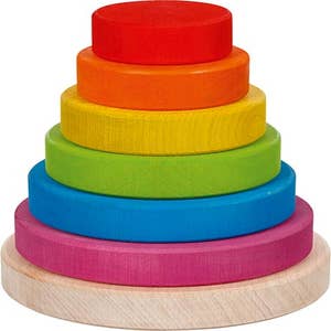 First Words Tot Tower Stacking and Nesting Blocks eeBoo Montessori Toy