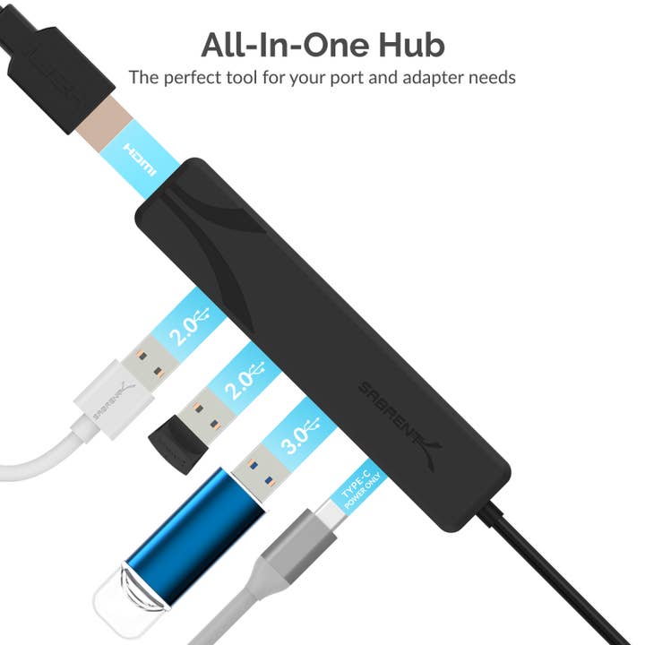 Sabrent - Wholesale USB Adapter - SABRENT Multi-port USB Type-C Hub