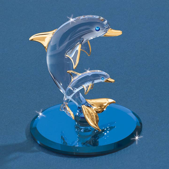 S2 264G-B: Dolphin & Baby for wholesale by Glass Baron