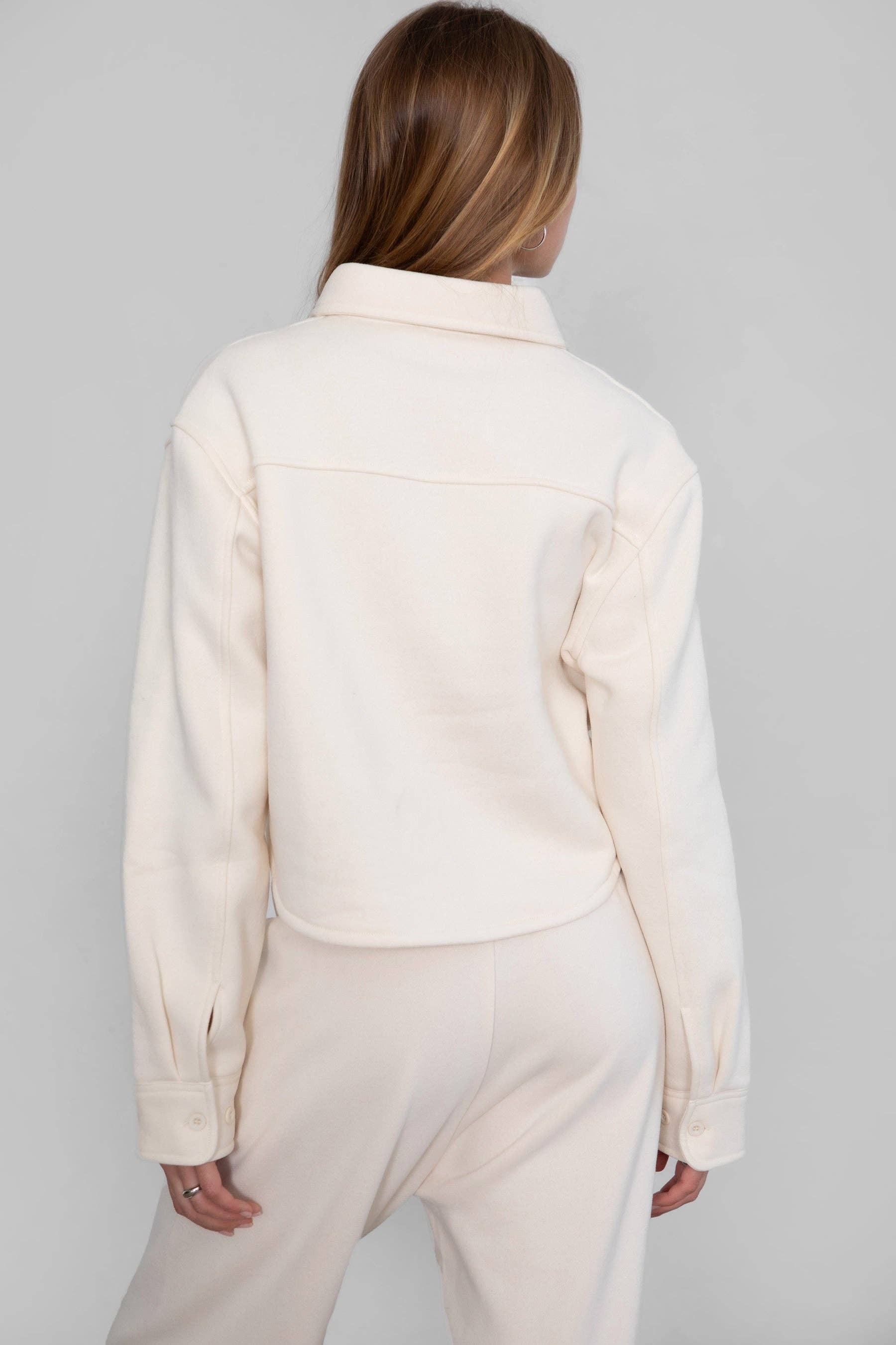 TICTOC - Wholesale Shirt Jacket/Shacket - Women's - JENNIE  Plush Fleece Lounge Cropped Button Shirt Shacket17