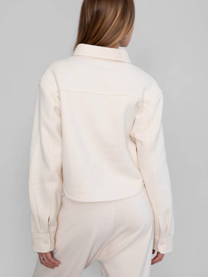 TICTOC - Wholesale Shirt Jacket/Shacket - Women's - JENNIE Plush Fleece Lounge Cropped Button Shirt Shacket17