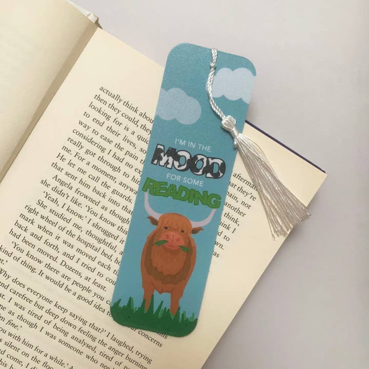 Envie de lire - Marque-page recyclé avec pompon pour la vente par Coffee & Jam Studios