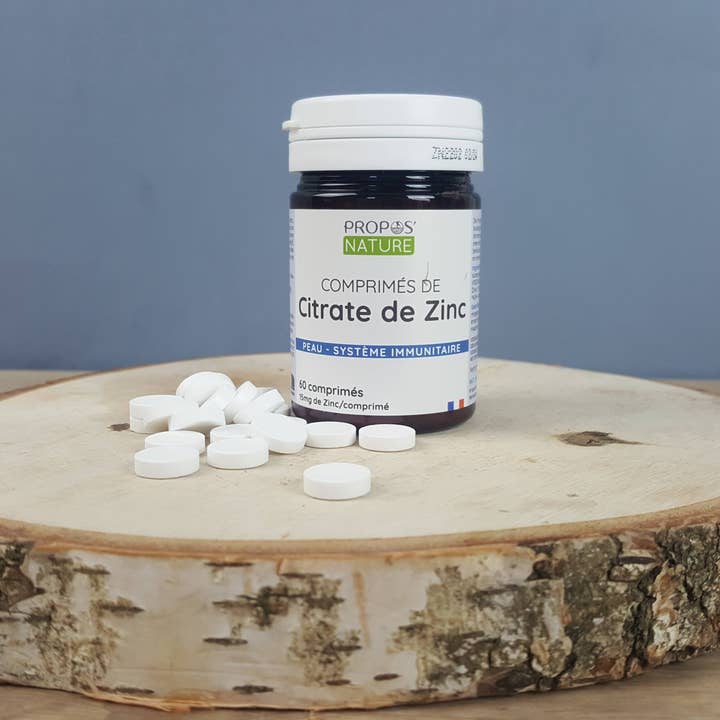 Propos'Nature - Vente Supplément oral/vitamine - Comprimes Citrate De Zinc 60 Comprimés