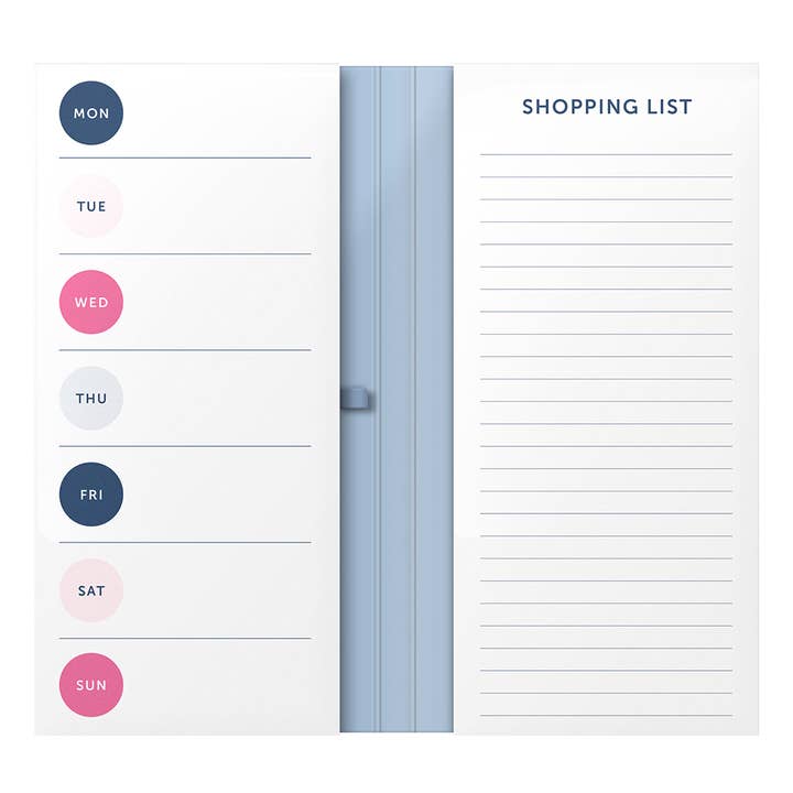 Busy B - Wholesale Planner - Meal Planner & Tear Off Shopping List Organiser - Navy Spot