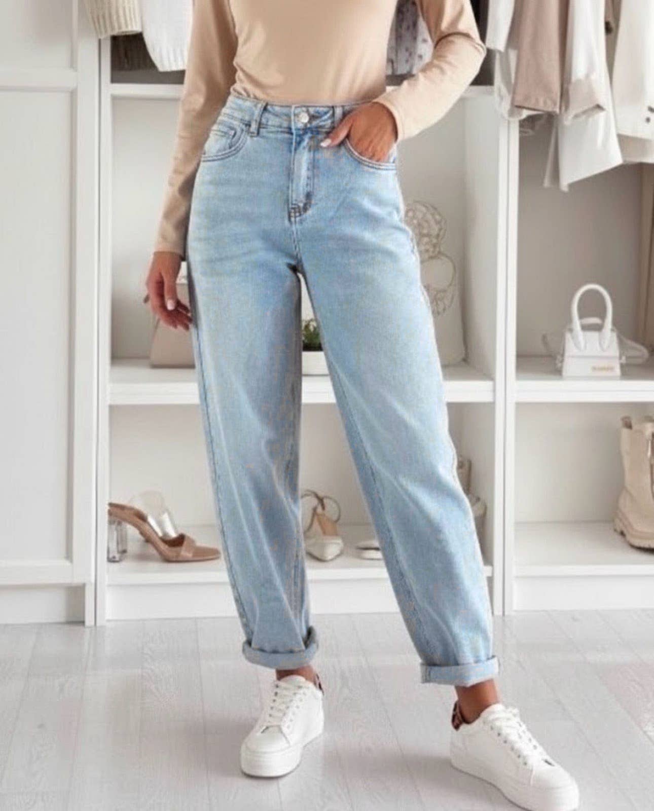 ESTEE BROWN - Wholesale Jeans - Women's - High Waist Balloon Cut Jeans – Stretch10