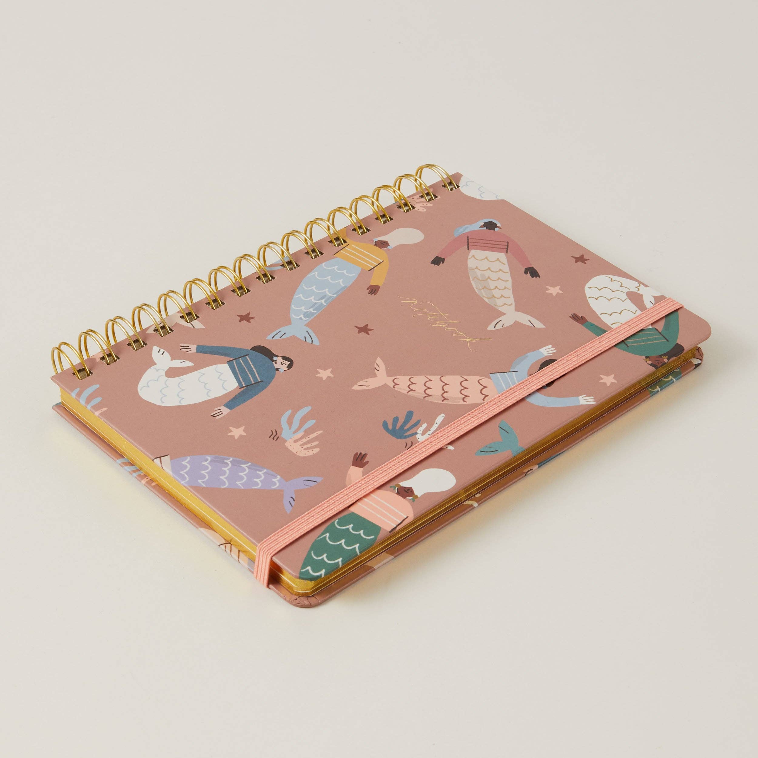 Blush And Gold – wholesale Notebook – Luxury Notebook / Journal - Mermaids with Spiral1
