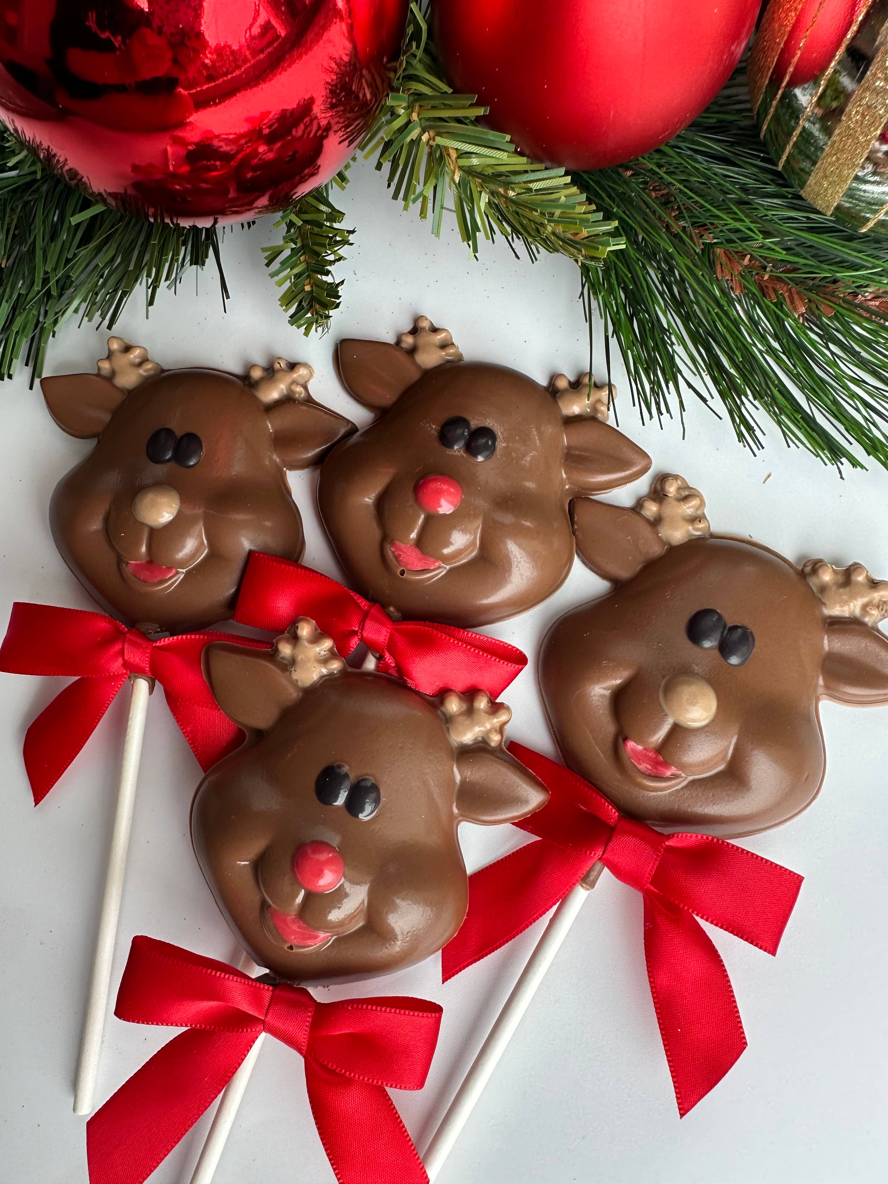 Delightful Chocolates - Wholesale Chocolate Covered Sweets - Reindeer Chocolate Lollipops4