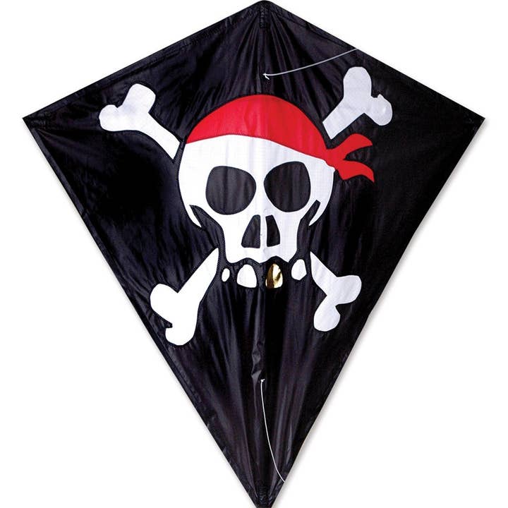 30 In. Diamond - Skull & Cross Kite for wholesale by Premier Kites & Designs