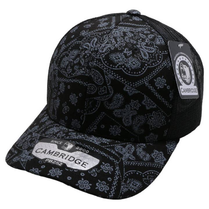 DOBBI - Wholesale Trucker hat – Women’s - CAMBRIDGE PAISLEY MESH TRUCKER HAT