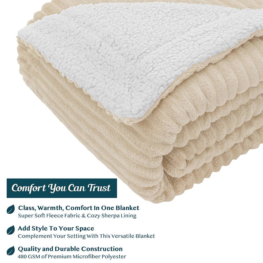 Pavilia - Vente Plaids - Plaid Sherpa côtelé38