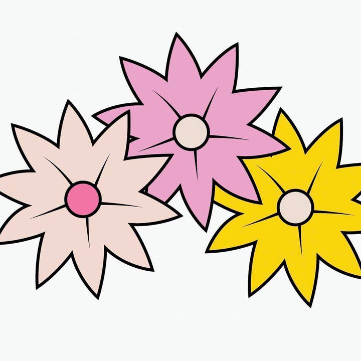Star Flower Decals for wholesale by Cover-Alls Decals