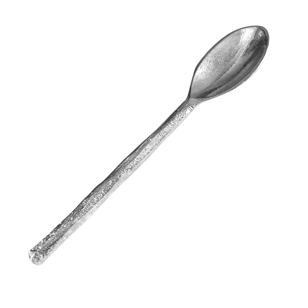House of Morgan Pewter - Wholesale Serving Utensil - Handmade Mini Pewter Spoon - Tiny Spice and Salt Spoons0