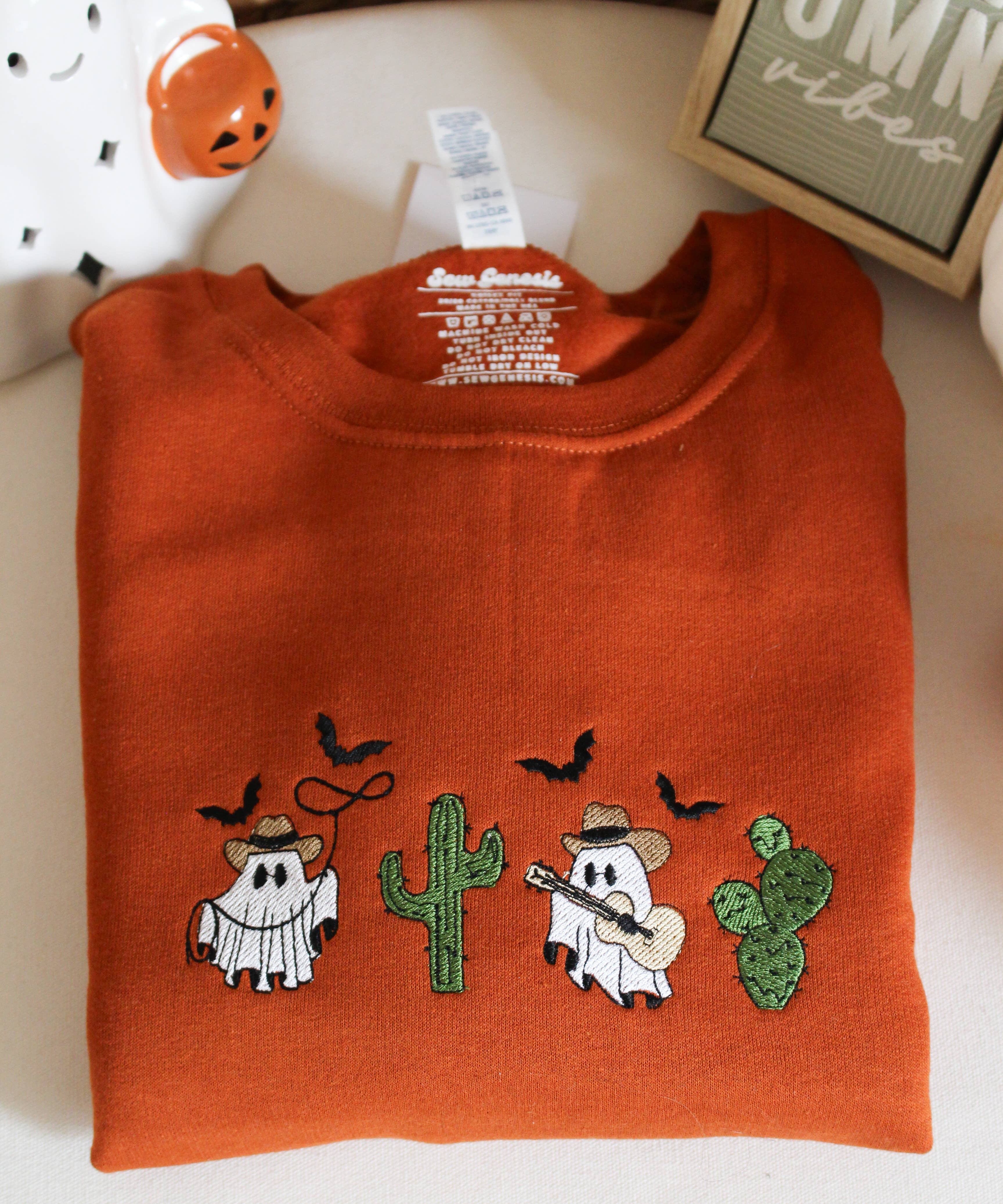 SewGenesis - Wholesale Sweatshirt - Women's - Western Ghosties Embroidered Crewneck 3