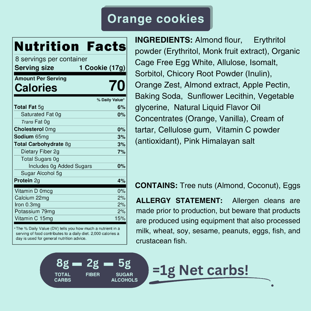 Flèche Healthy Treats - Wholesale Cookie - Gluten Free Orange Cookies I Flèche Healthy Treats2