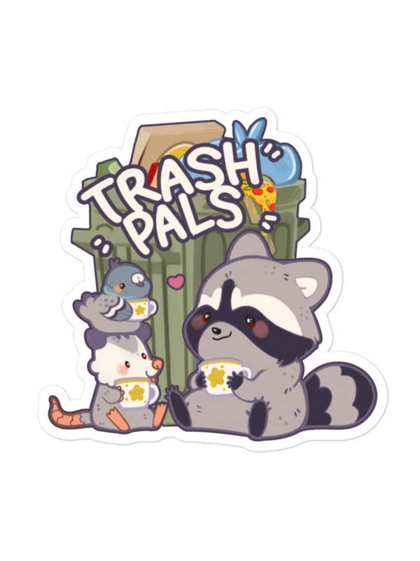 Autocollant Potes de Déchets pour la vente par Lizbie Cafe