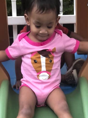 Pink Horse Baby Western Bodysuit for wholesale by Doodle Pants