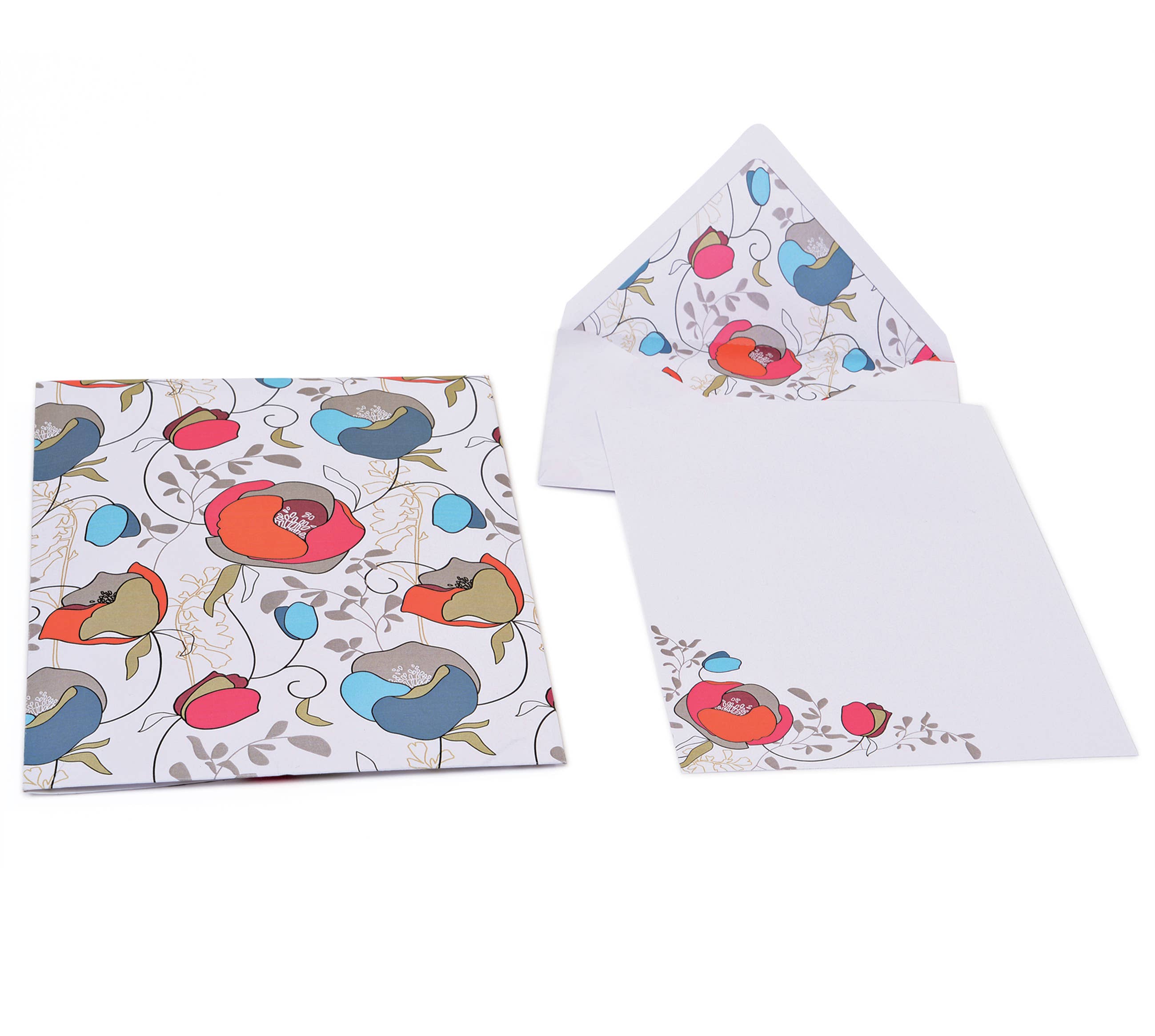 San Lorenzo Design - Vendita all'ingrosso Set di cartoleria/cancelleria - Foglie per Scrittura e Carte da Lettera Italiane con Busta, Portfolio21