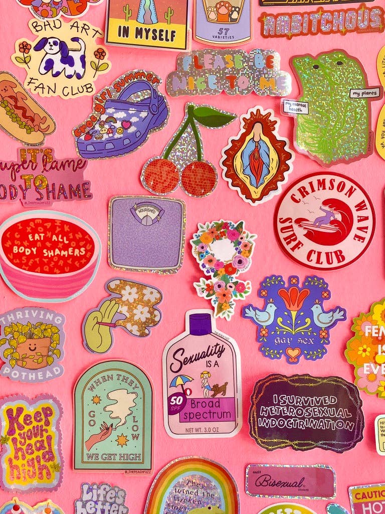 The Peach Fuzz - Wholesale Sticker - Go Low, Get High Sticker6