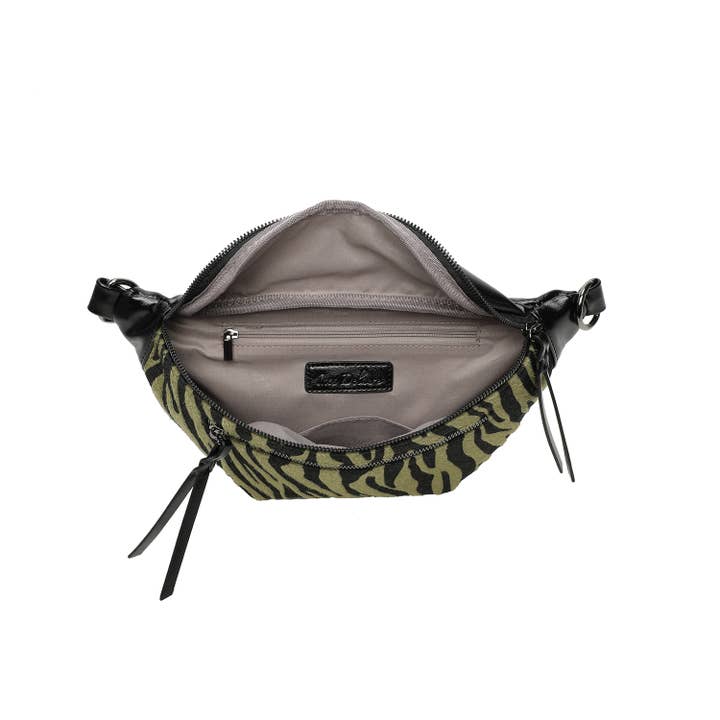 INES DELAURE - Wholesale Messenger Bag - Women's - Bi-material banana, different prints3