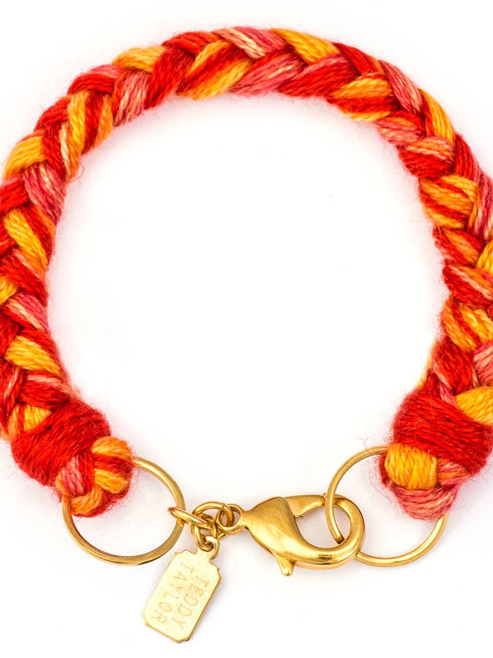 Tulip Orange Armband - handgefärbt für den Großhandel von Teddy Taylor Jewelry