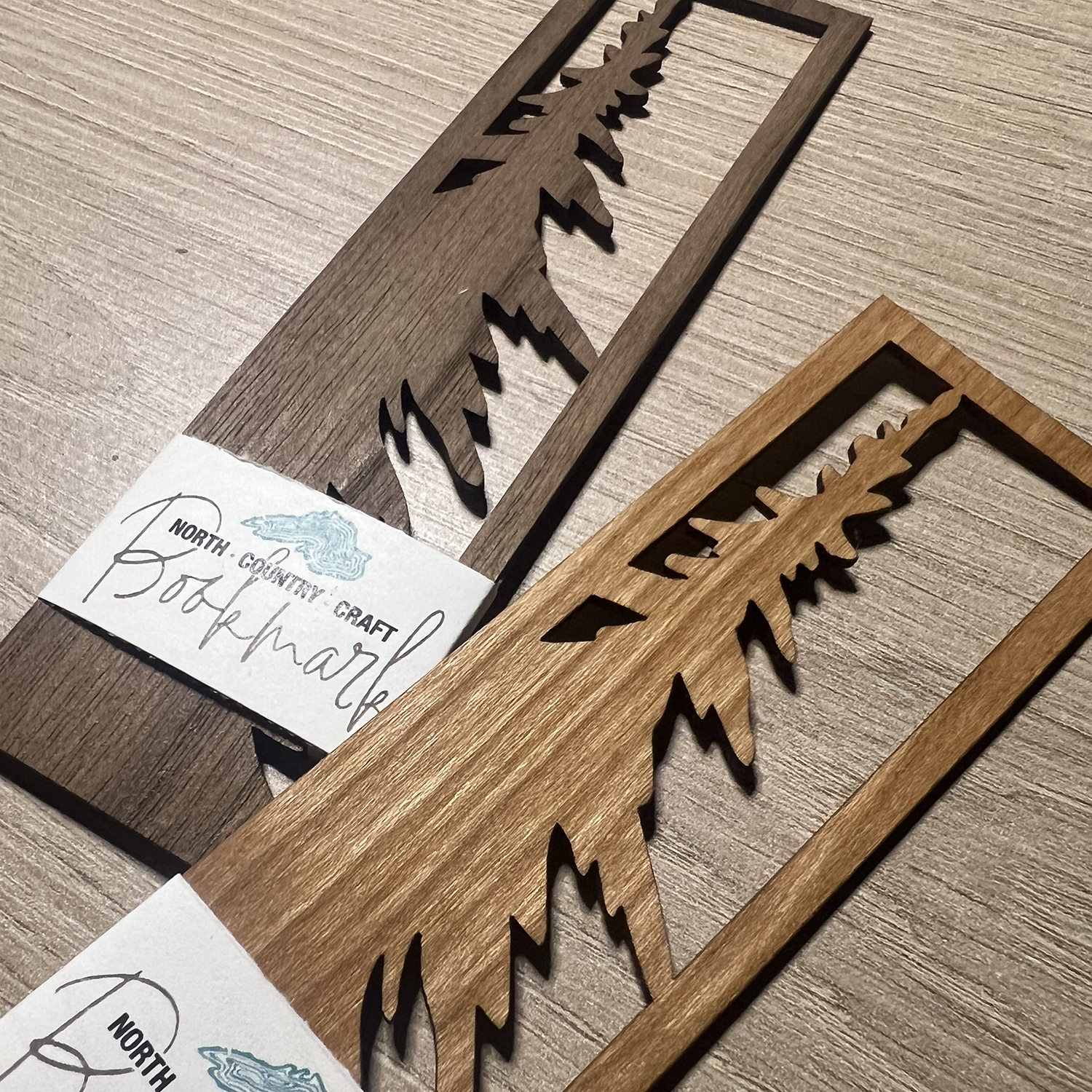 North Country Craft - Wholesale Bookmark - Pine Silhouette Wood Bookmark1
